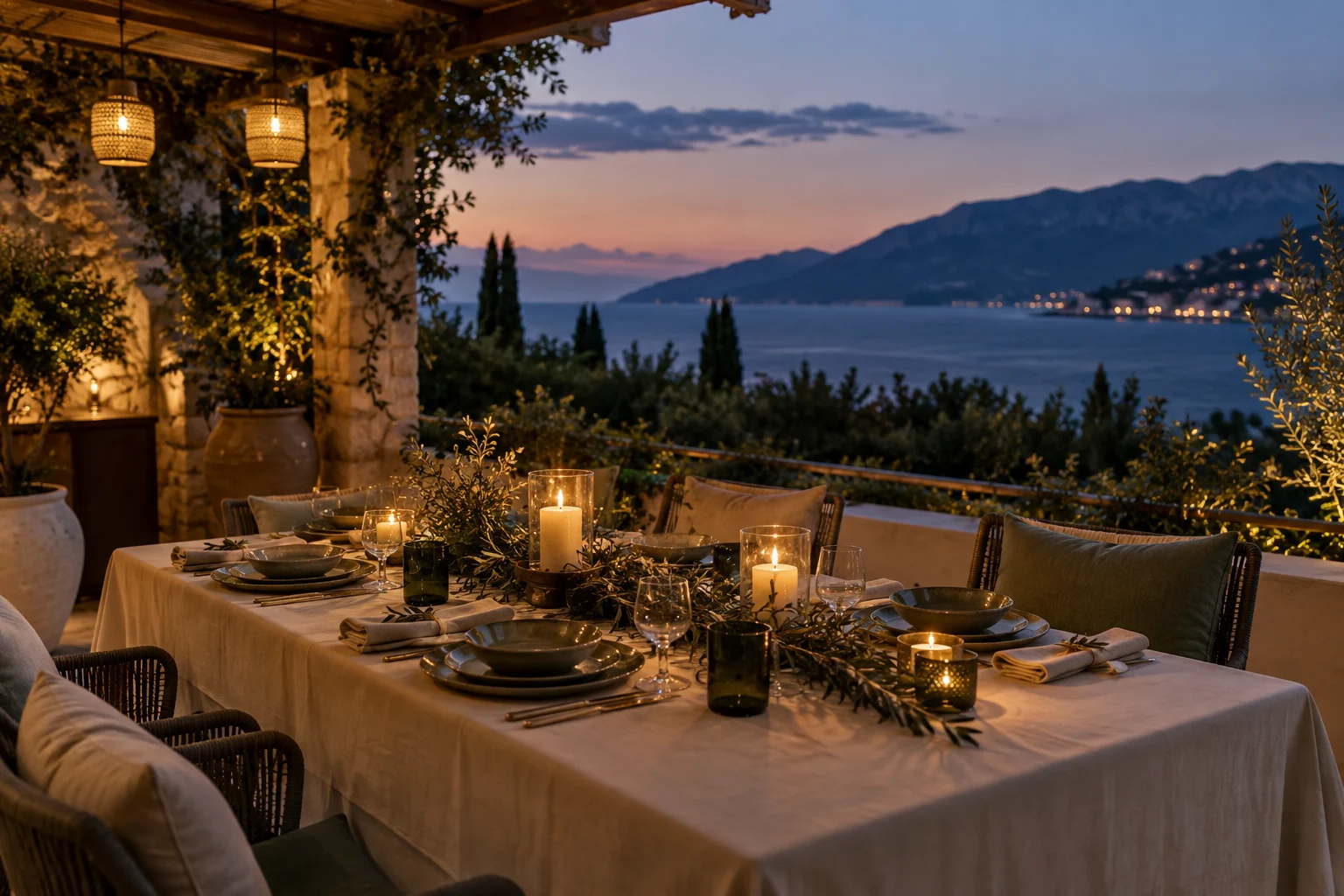 An executive dinner, elegantly set