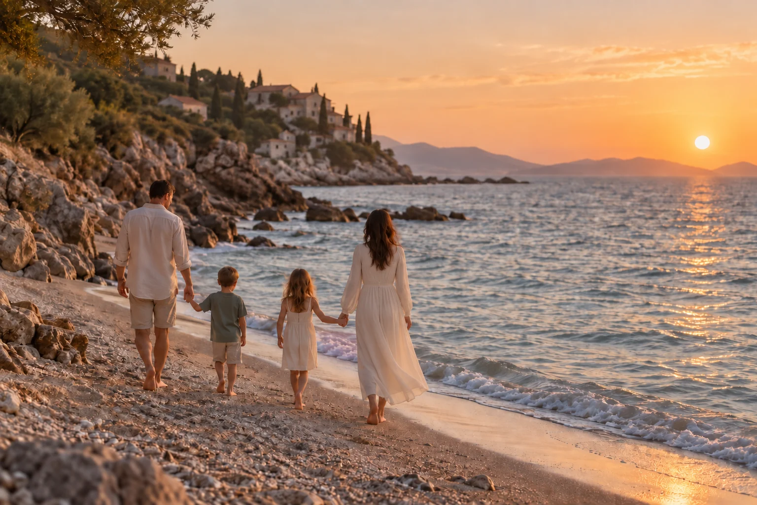 A family, travelling together